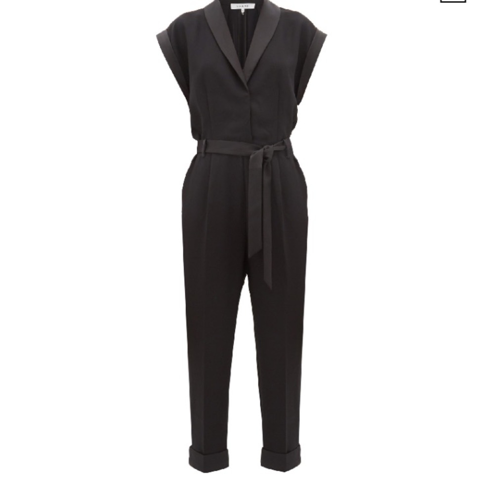 Frame Tux Black Jumpsuit With A Belt Size L - image 3